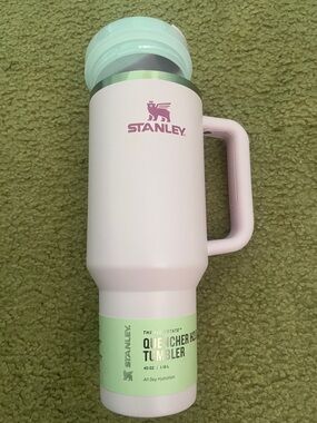 Stanley Tumbler in Pale Pink with Mint Lid